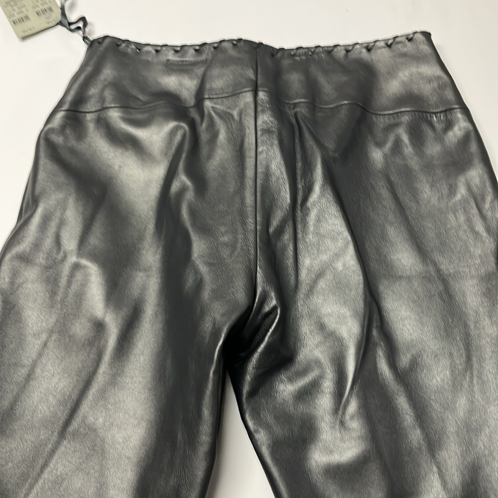 Cache vintage gun metal Leather Pants - Picture 8 of 10